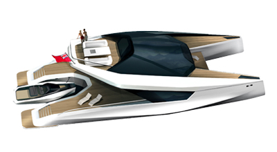 Catamaran moteur 115′ – Peugeot Design Lab