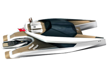 Catamaran moteur 115′ – Peugeot Design Lab