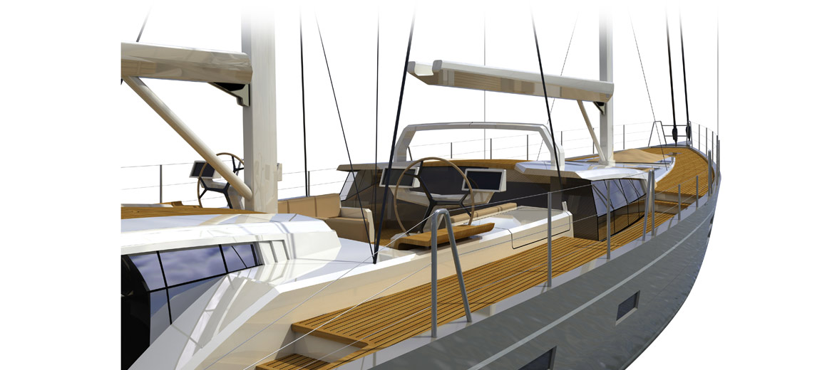 modern ketch sailboat